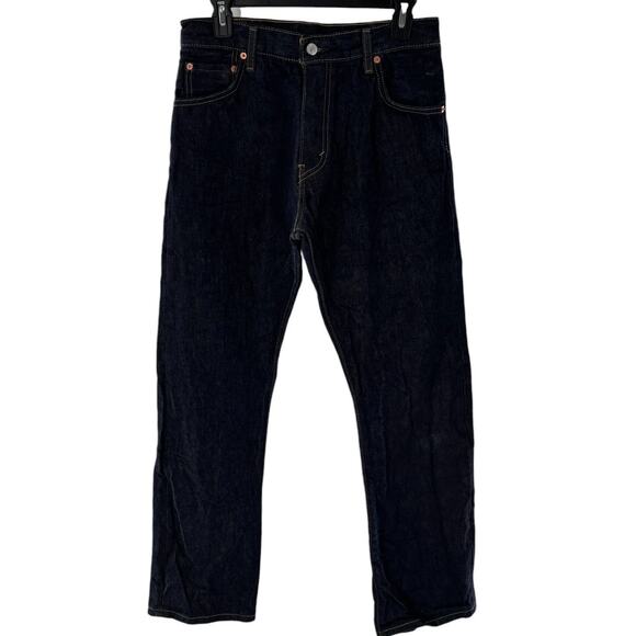 Levi's Men's Blue 517 Bootcut Mid Rise Rigid Regular Fit Boot Cut Cotton Jeans - Picture 4 of 12